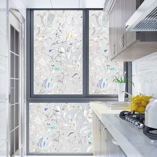 Window Film, Window Privacy Film, Window Vinyl Glass Covering, Stained Glass Dec