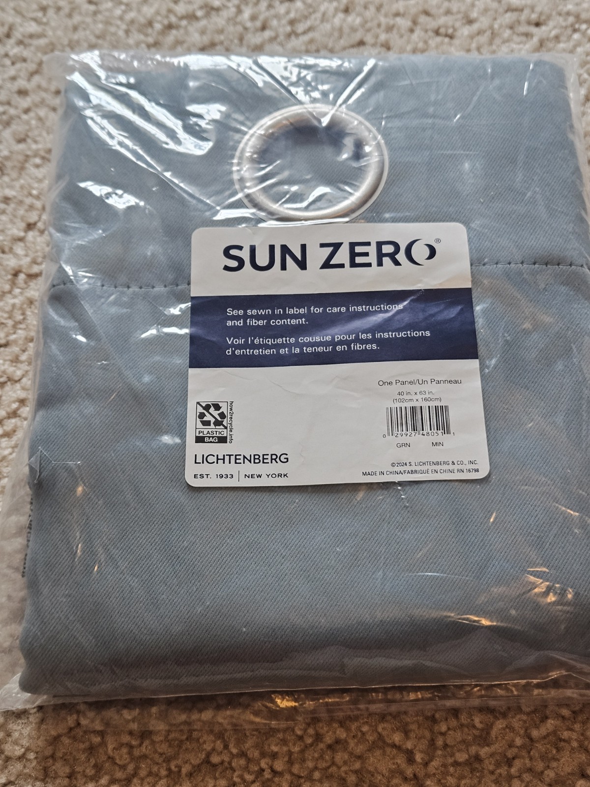 Sun Zero Cooper Panel Grommets 40 x 63 Linen Thermal Blackout – Open Package