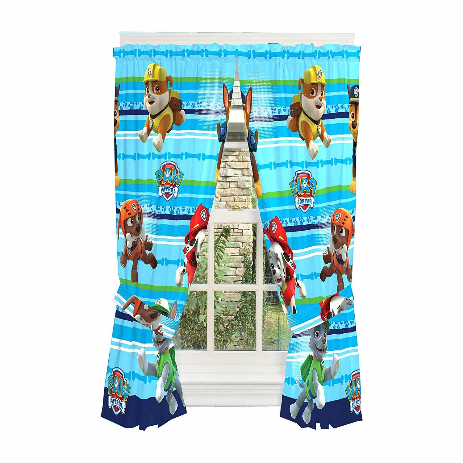 Paw Patrol Curtains Kids Bedroom Decor Nursery Drapes Daycare Panels 82″ x 63″