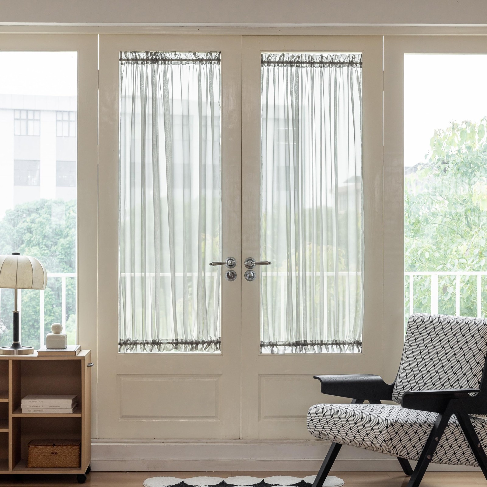 Aquazolax Glass Door Panel Window 54″W x 72″L (Pack of 1), Sheer| Grey