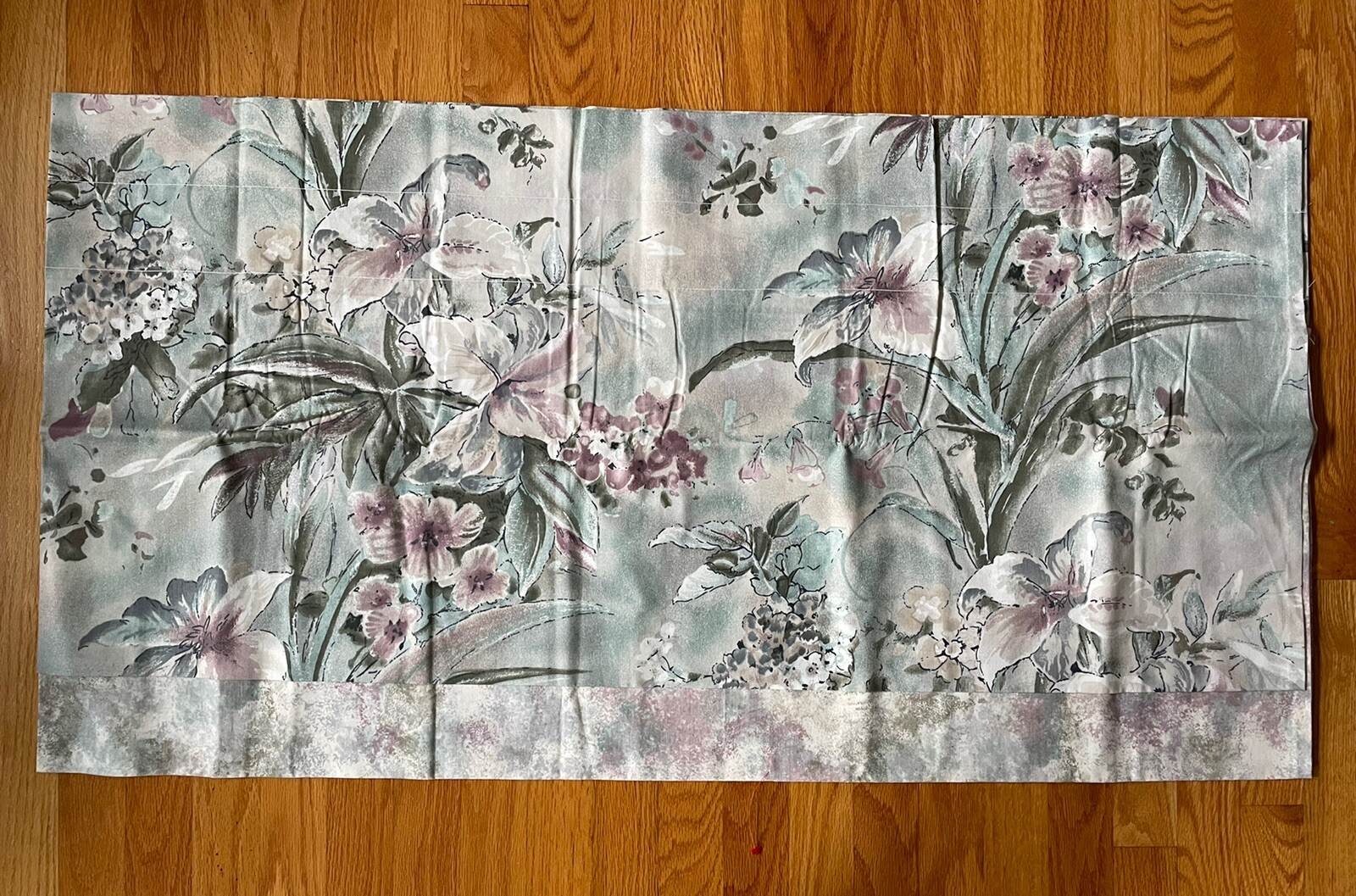 VTG 90s JC Penney Evening Song Floral Window Valance Mauve Seafoam 88×23