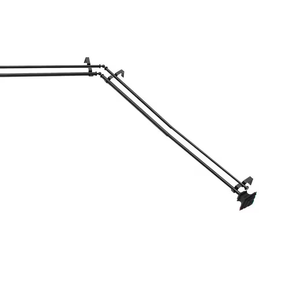 Mission 78 In. – 144 In. Adjustable Double Bay Window Curtain Rod 3/4 In. Diamet