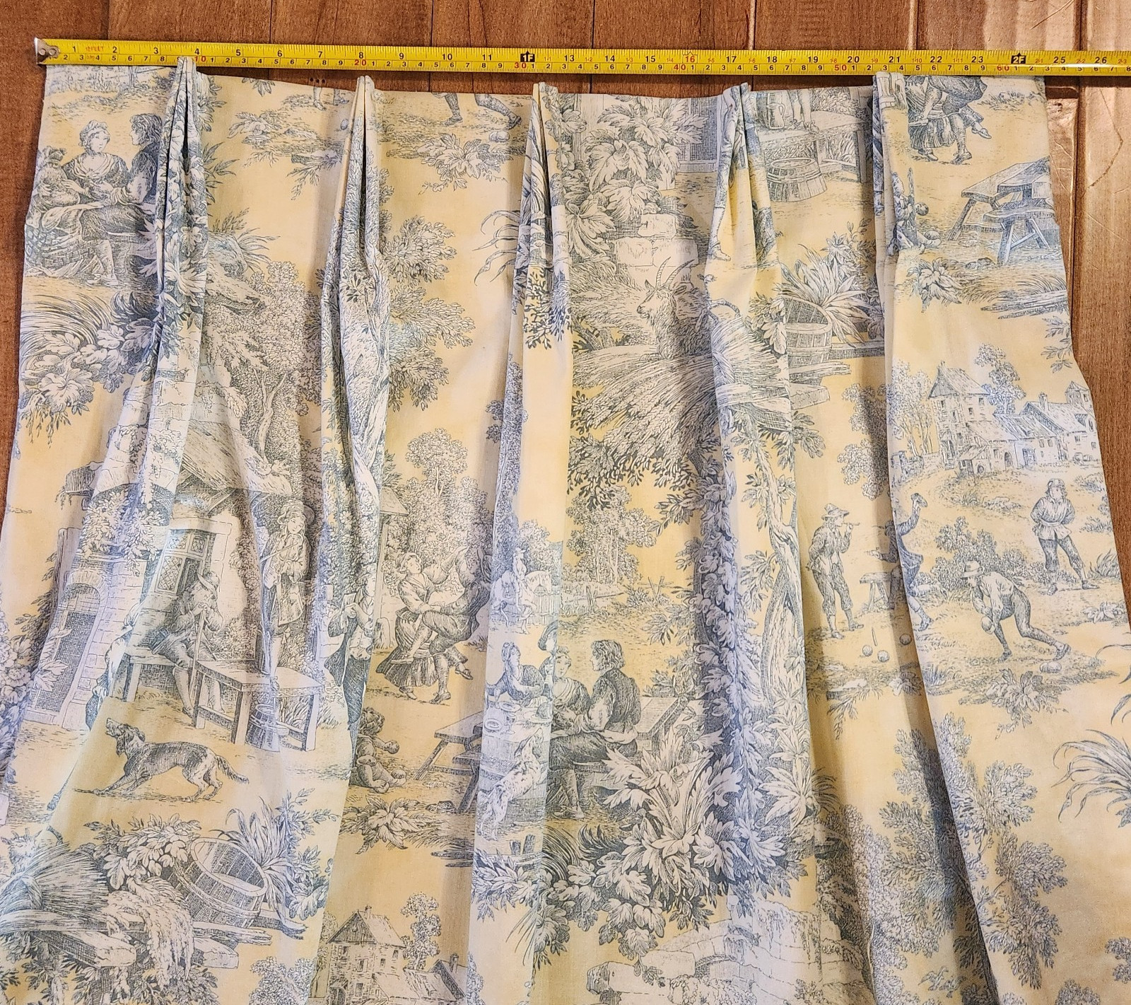 Legacy Home LUTECE CYPRESS Toile Single Custom Pleated Drapery Panel 48 x 104