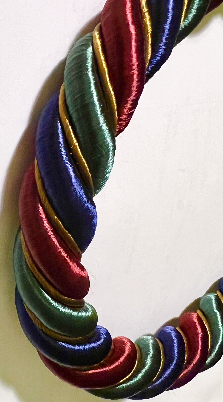 2 Curtain Tie-Backs 37” Large Rope, Navy, Burgundy, Green, Gold