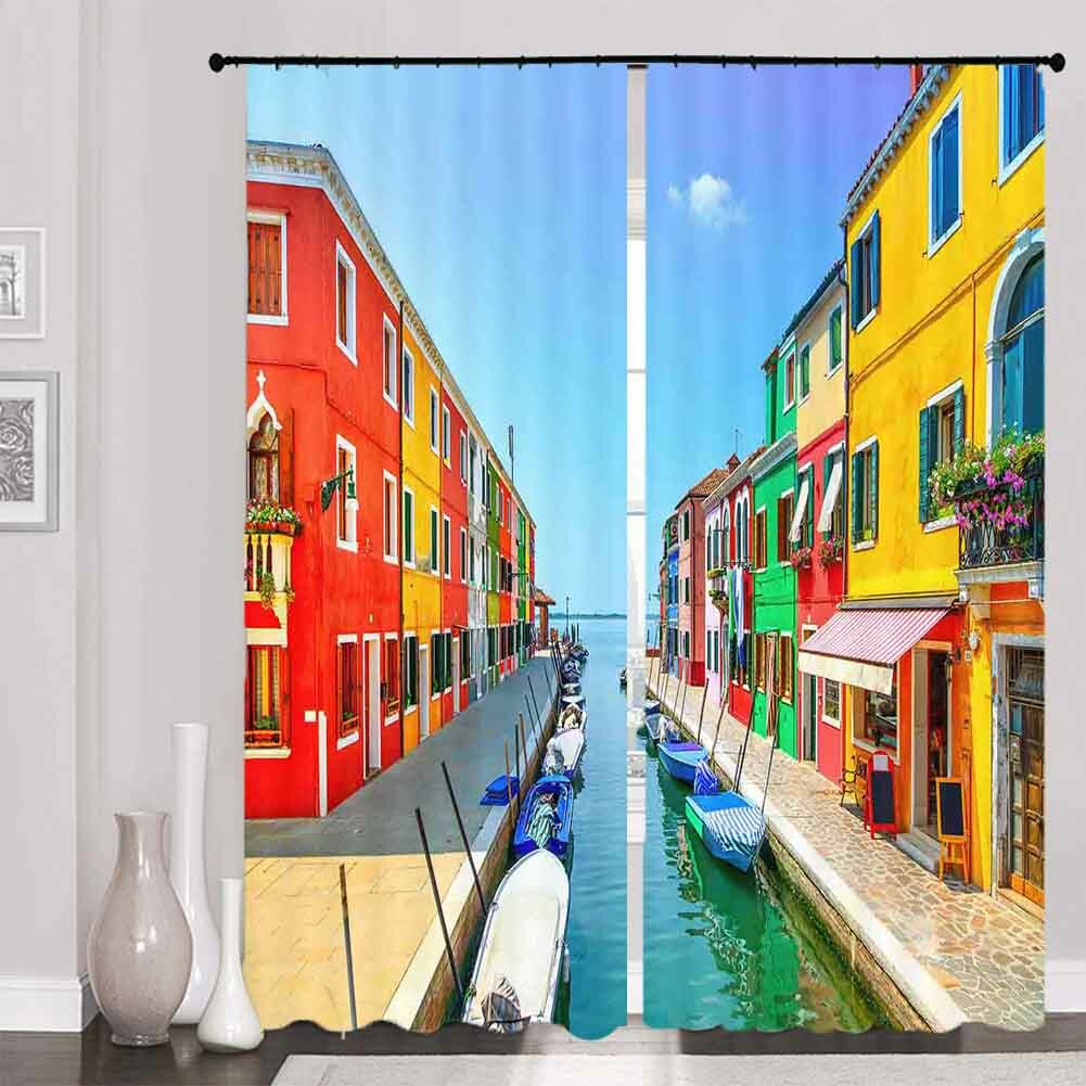 House loan Planet Sky 3D Curtain Blockout Photo Printing Curtains Drape Fabric
