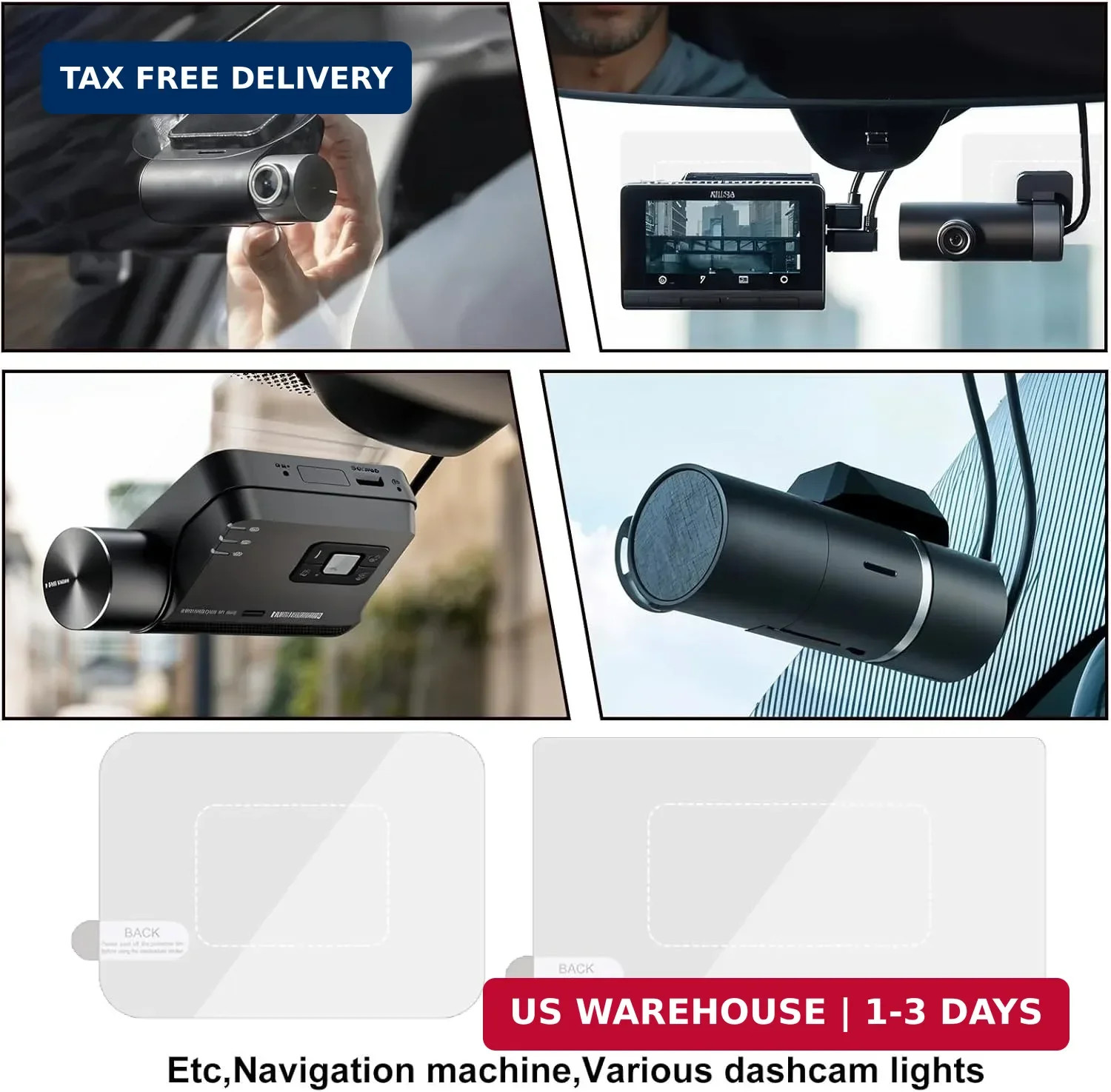 8 Pcs Windshield Electrostatic Sticker, Windshield Sticker Static Cling Window F