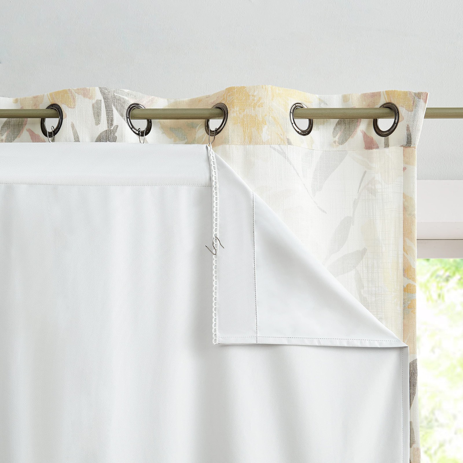 100 Blackout Window Curtain Liner 2 Panels Light Blocking Liner Thermal Insul…