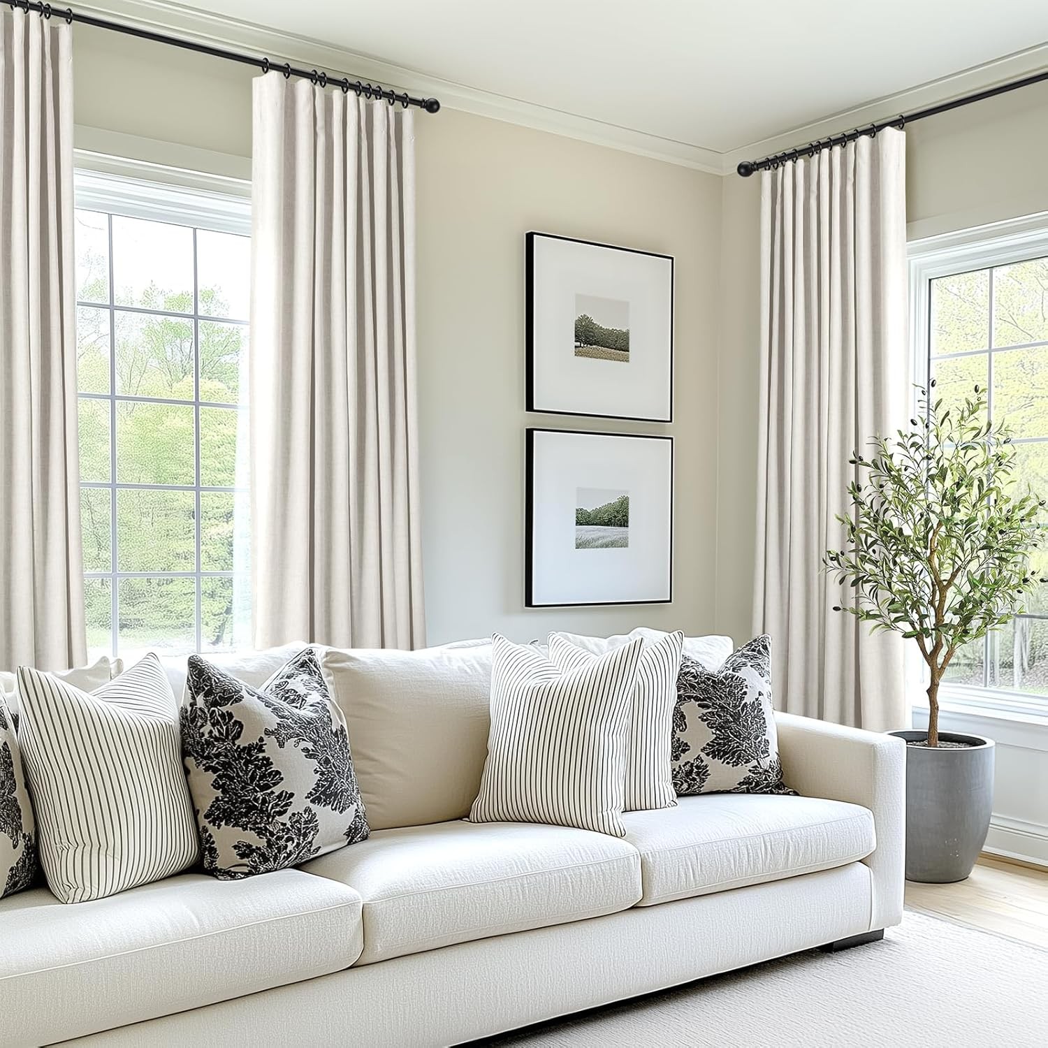 100% Blackout Curtains Thermal Insulated Drapes for Bedroom Living Room