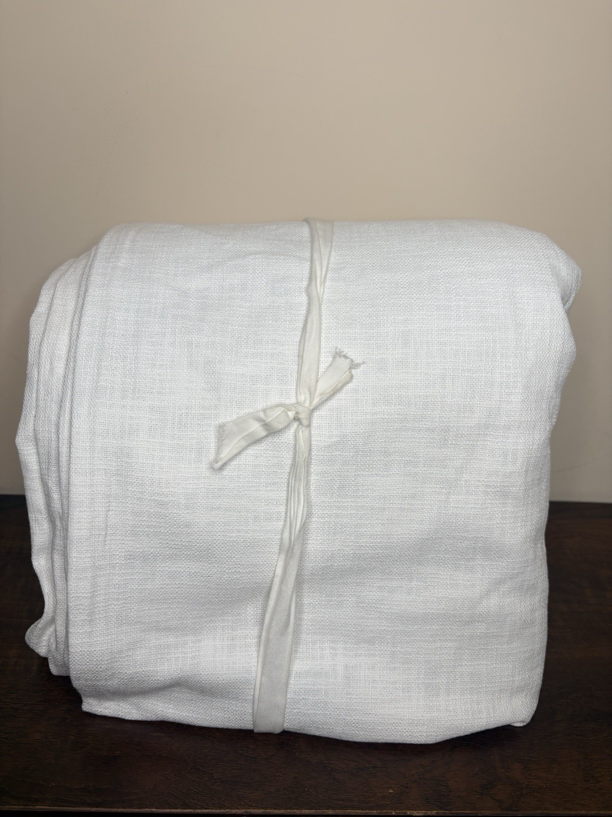 Pottery barn Seaton Textured Cotton Blackout (1) Curtain White 100×108