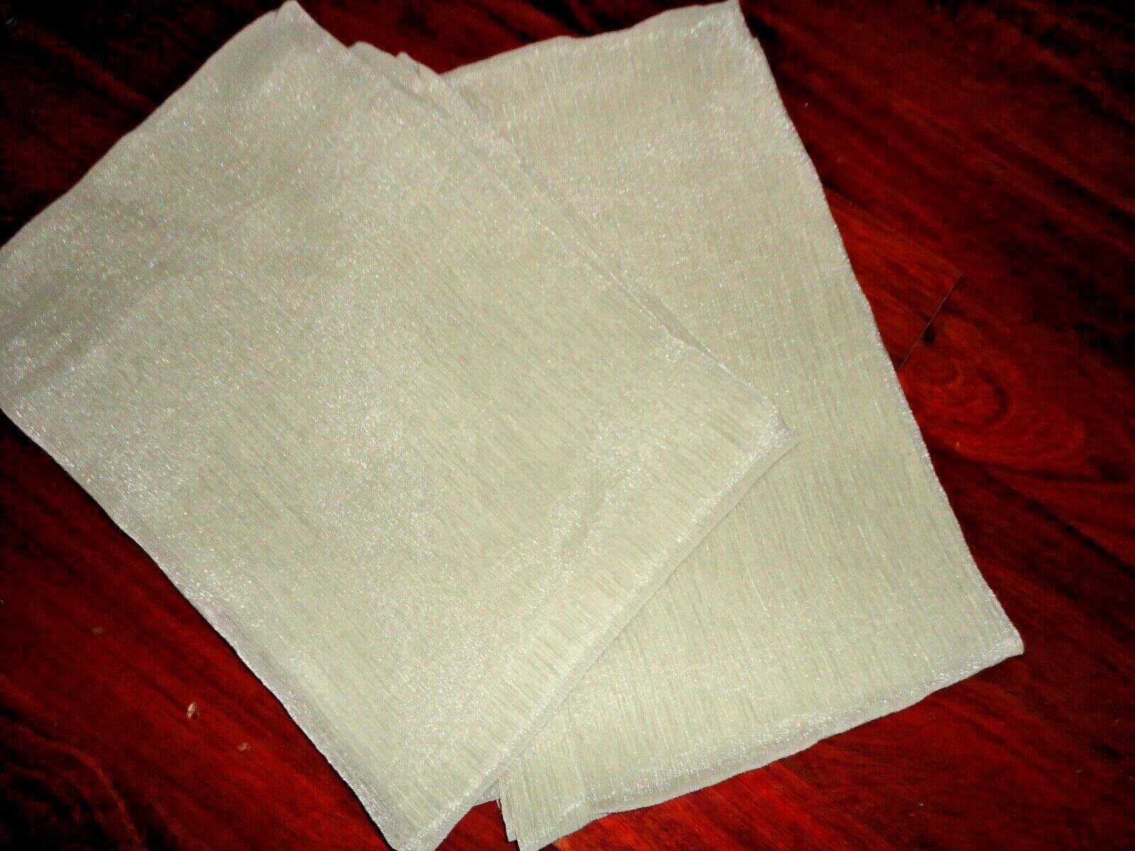 CROSCILL RICE PAPER SHIMMER GREEN (2) SHORT SEMI SHEER PANELS 44 X 65