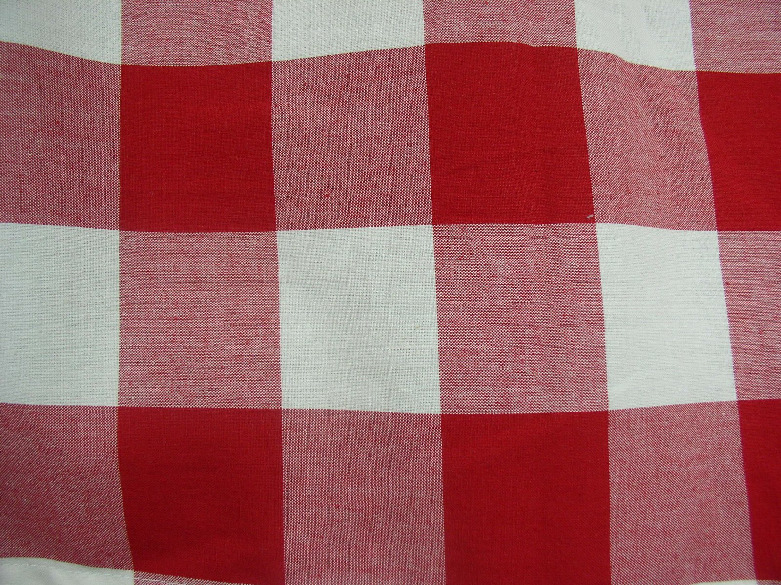 Red & White 2″ Buffalo Check Homespun Farmhouse Curtain Kitchen Valance Runner