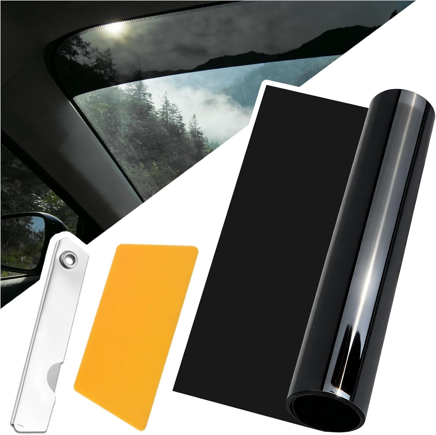 59″x7.87″ Car Windshield Tint Strip Kit,5% VLT Car Window Tint Film for Reducing