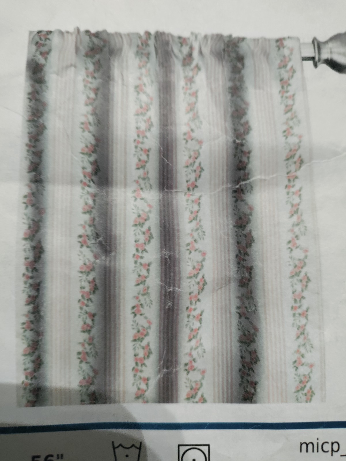 Microfiber Rod Pocket Floral Light Filtering Curtain Panels Set 2 56×63