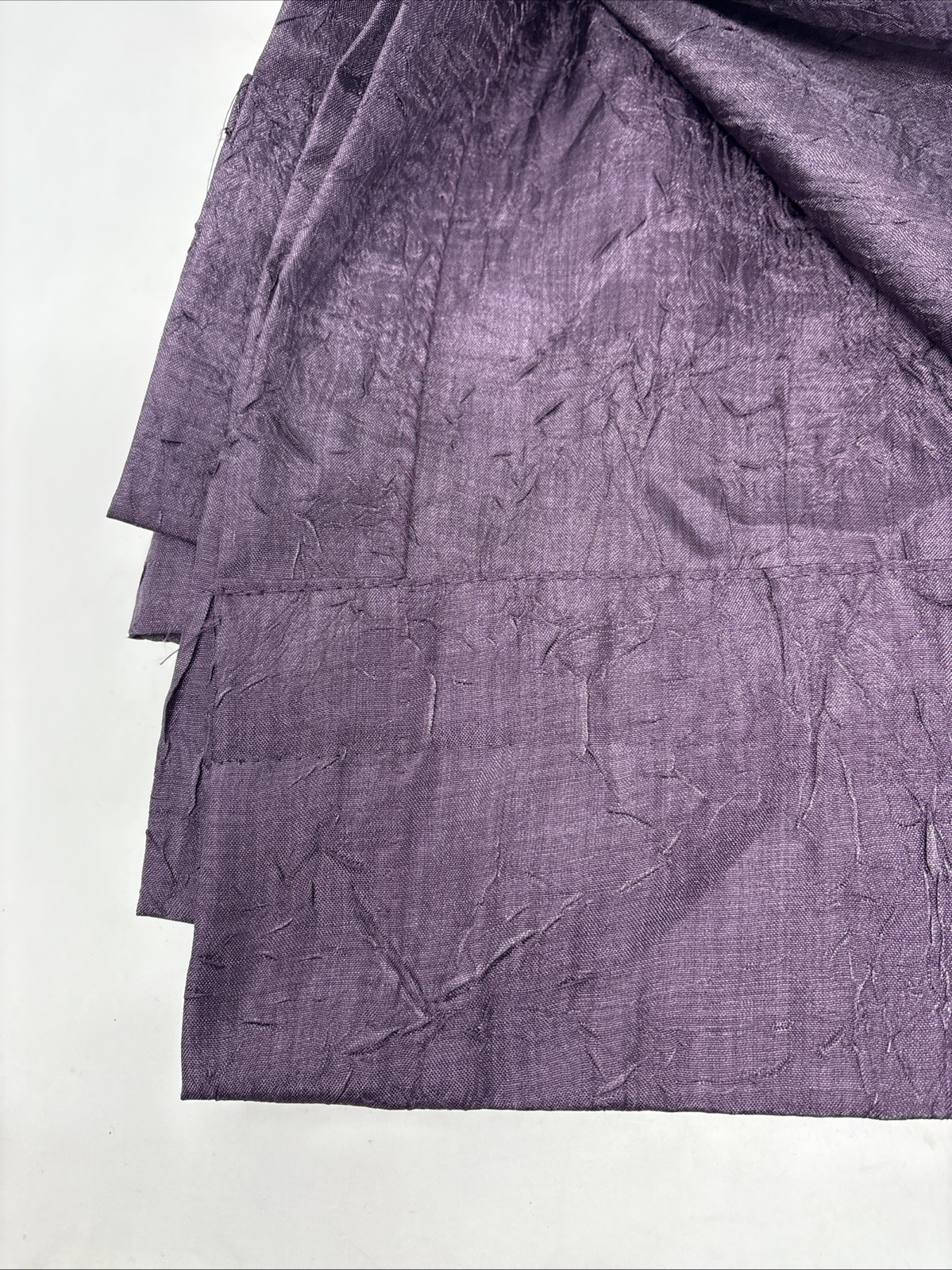 CROSCILL PARFAIT PEARL ESSENCE CHAMBORD AMETHYST CRINK CURTAIN PANEL 42X86
