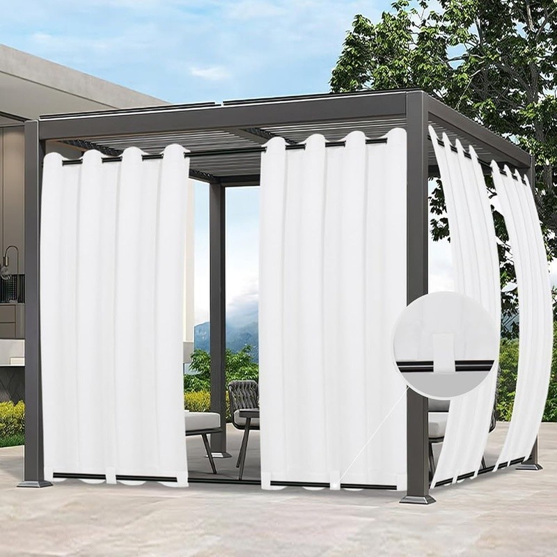 Outdoor Waterproof Curtain Grommet Panel Noise Reducing Privacy Patio Garden New