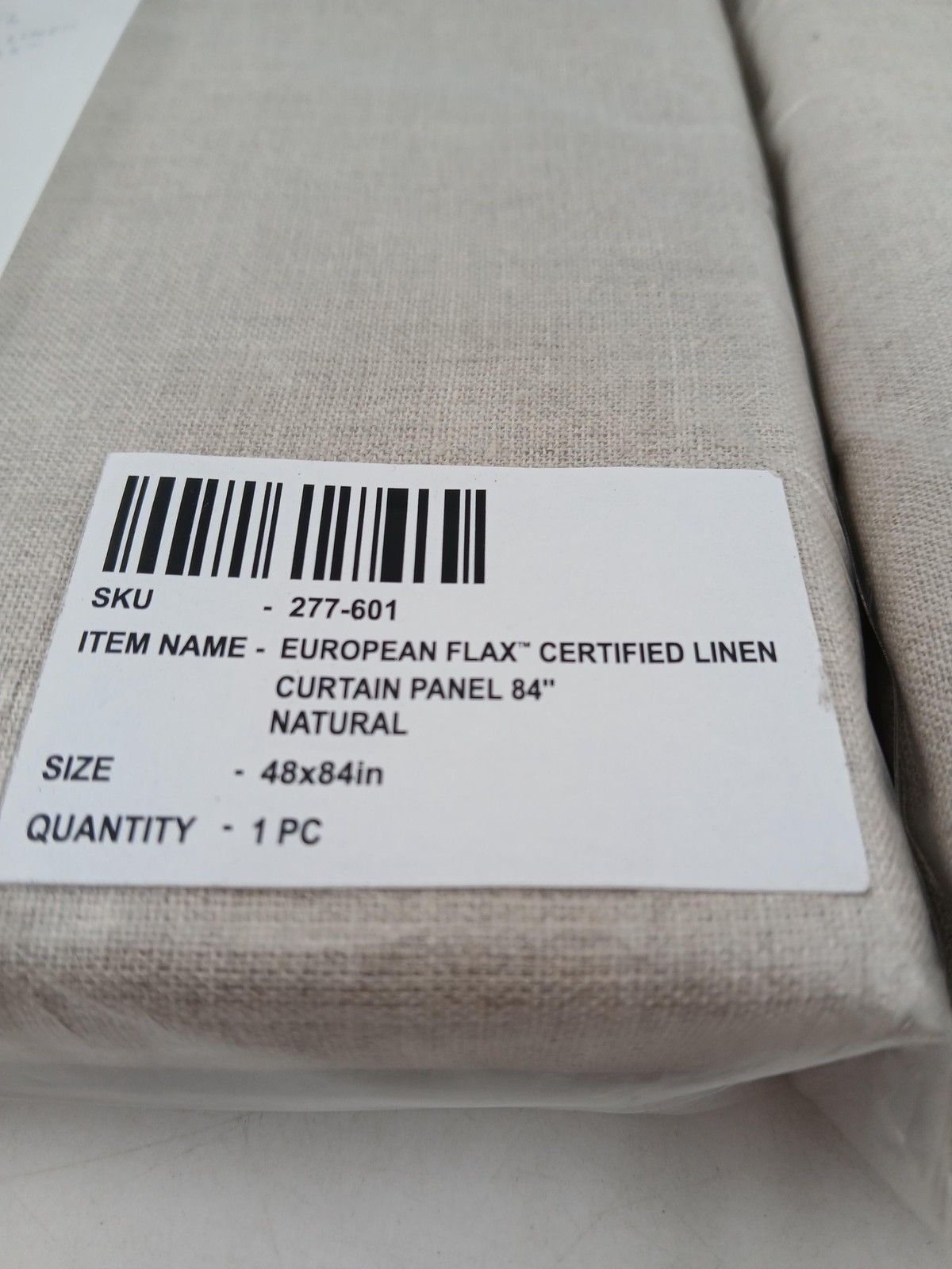 CB2 European Flax Linen Curtain 2 Panels 48×84 Natural Beige Window Panels