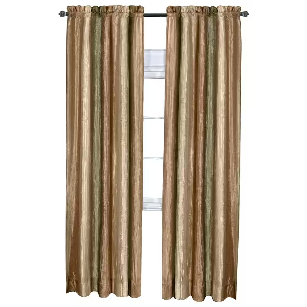 Ombre 50 In. W X 84 In. L Polyester Light Filtering Window Panel in Earth