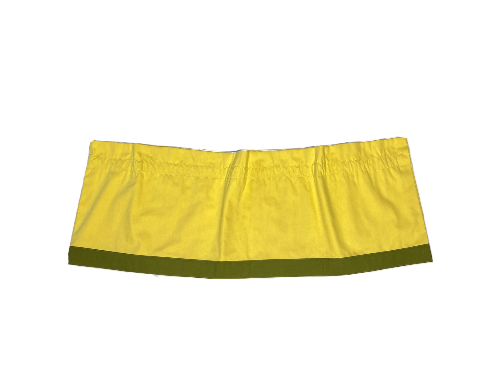 1 Vintage Wide Custom Handmade Valance Curtain Luxury Yellow Green Retro Bright