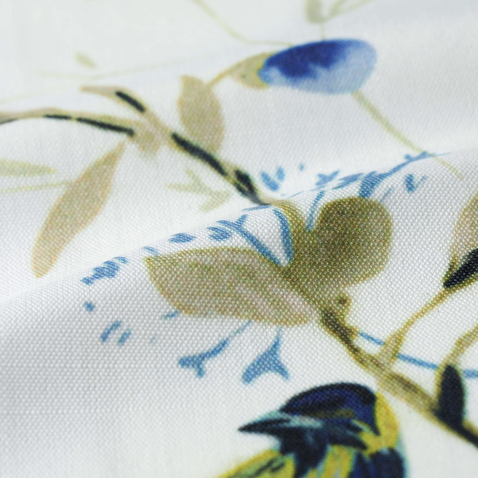 Delicate Blue Birds Window Curtains for Bedroom Dining Room, Grommet Top Craf…