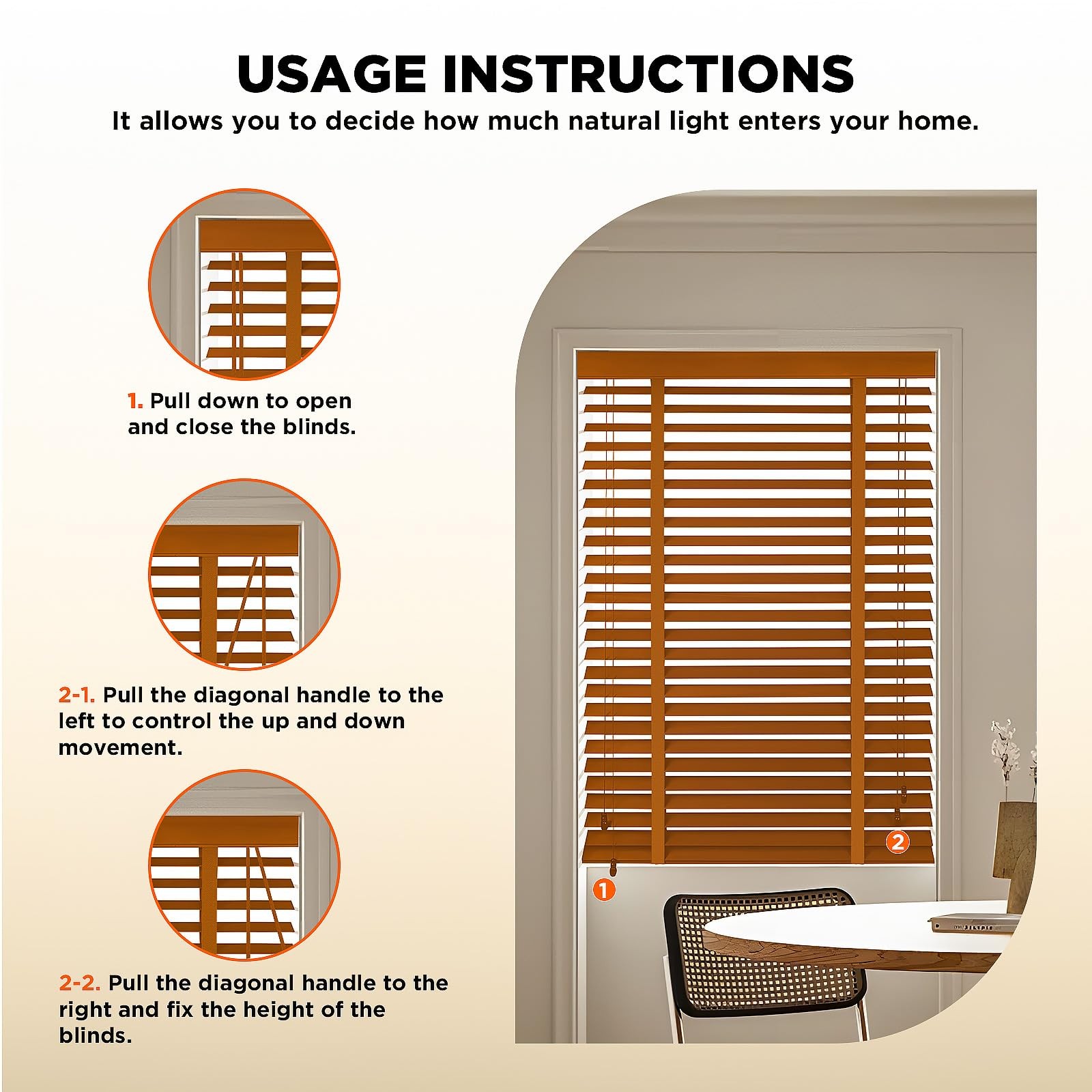 Yuuniqex 2 Slats Wood For Indoor Windows Wooden Blackout Out Privacy Horizontal