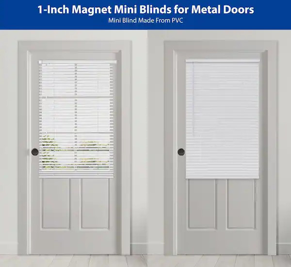 Magnetic Blind Steel Door Cordless Window Vinyl Mini Curtain Magnet Shade 25×42