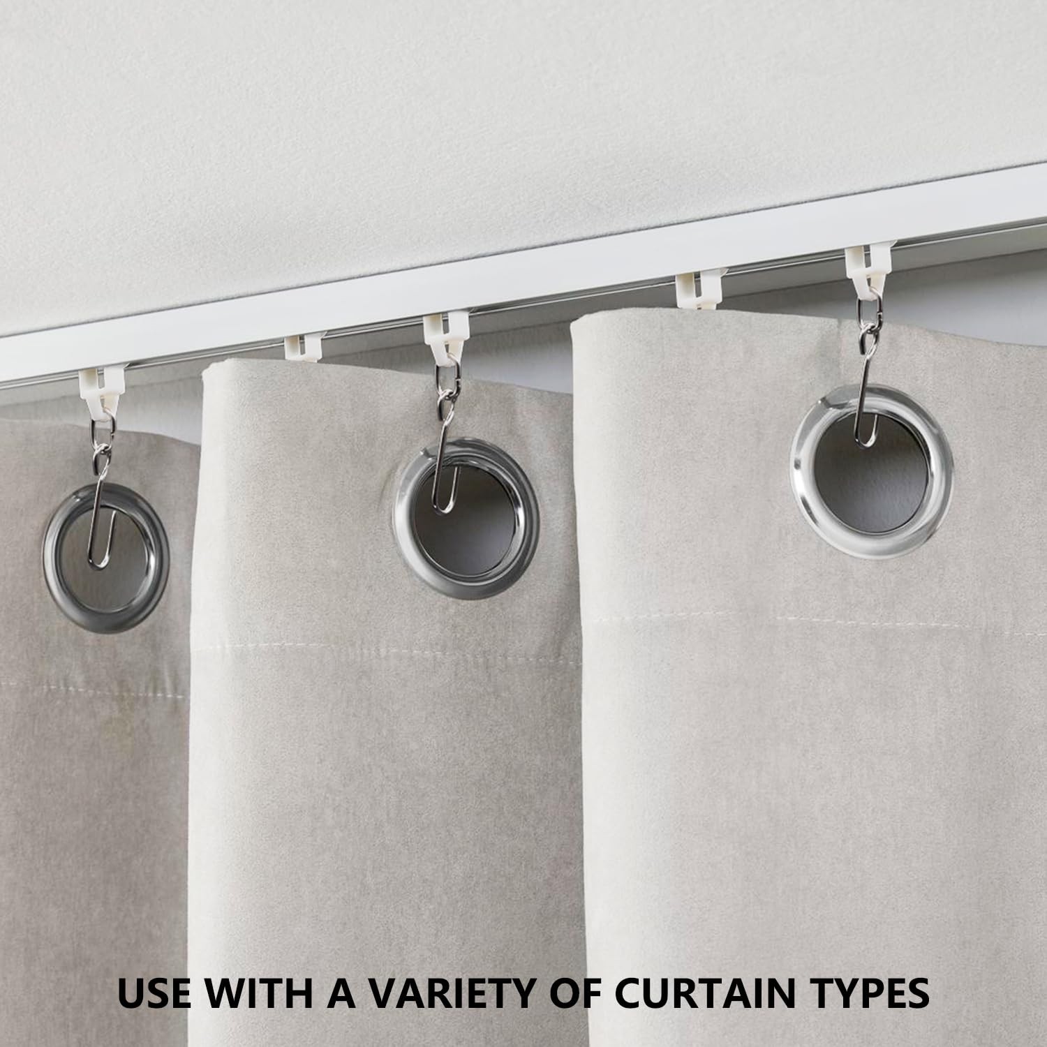 20mm-Ceiling Curtain Track Roller Hooks-Room Divider, Durable Stainless Steel…