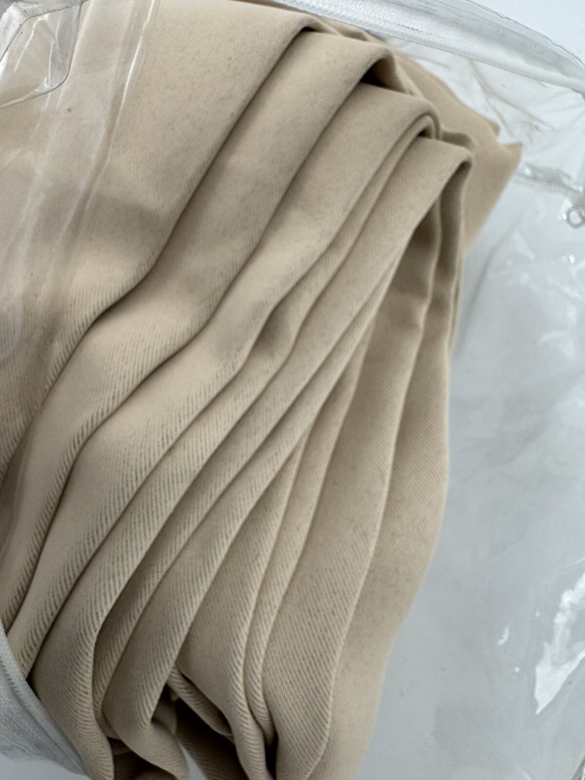 Beige 2 Panel Blackout Curtains Grommet Polyester 84” x 50″ Energy Efficient