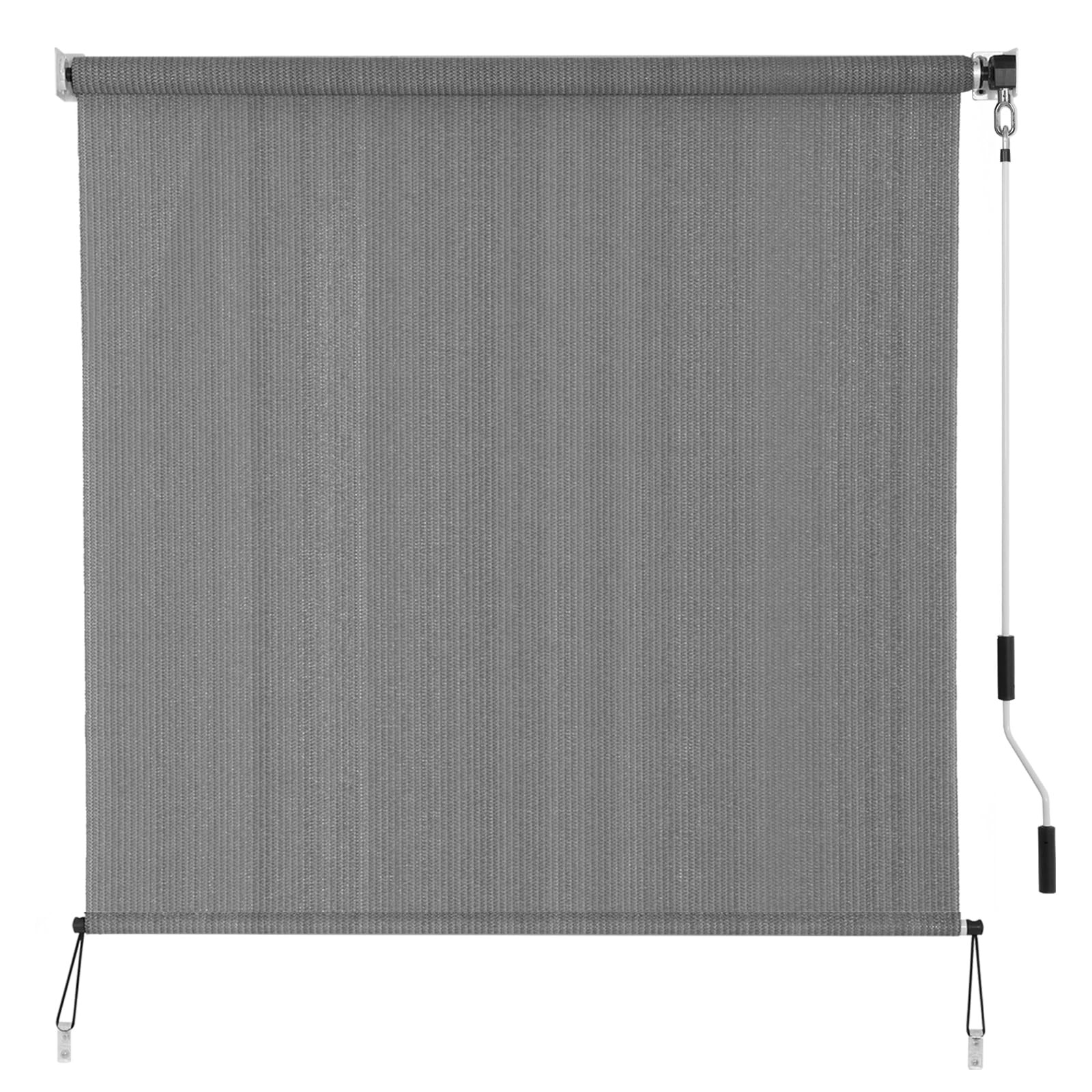 SEEYE Outdoor Sunshade Roller Shades 96″ W x 72″ H, 96″W x 72″H, Dark Gray