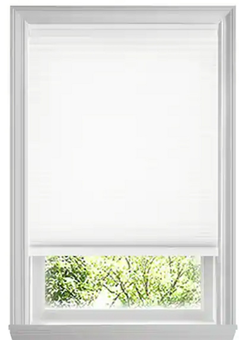 26 1/2×64 1.5in TV Light Filtering Cell Shade (White)