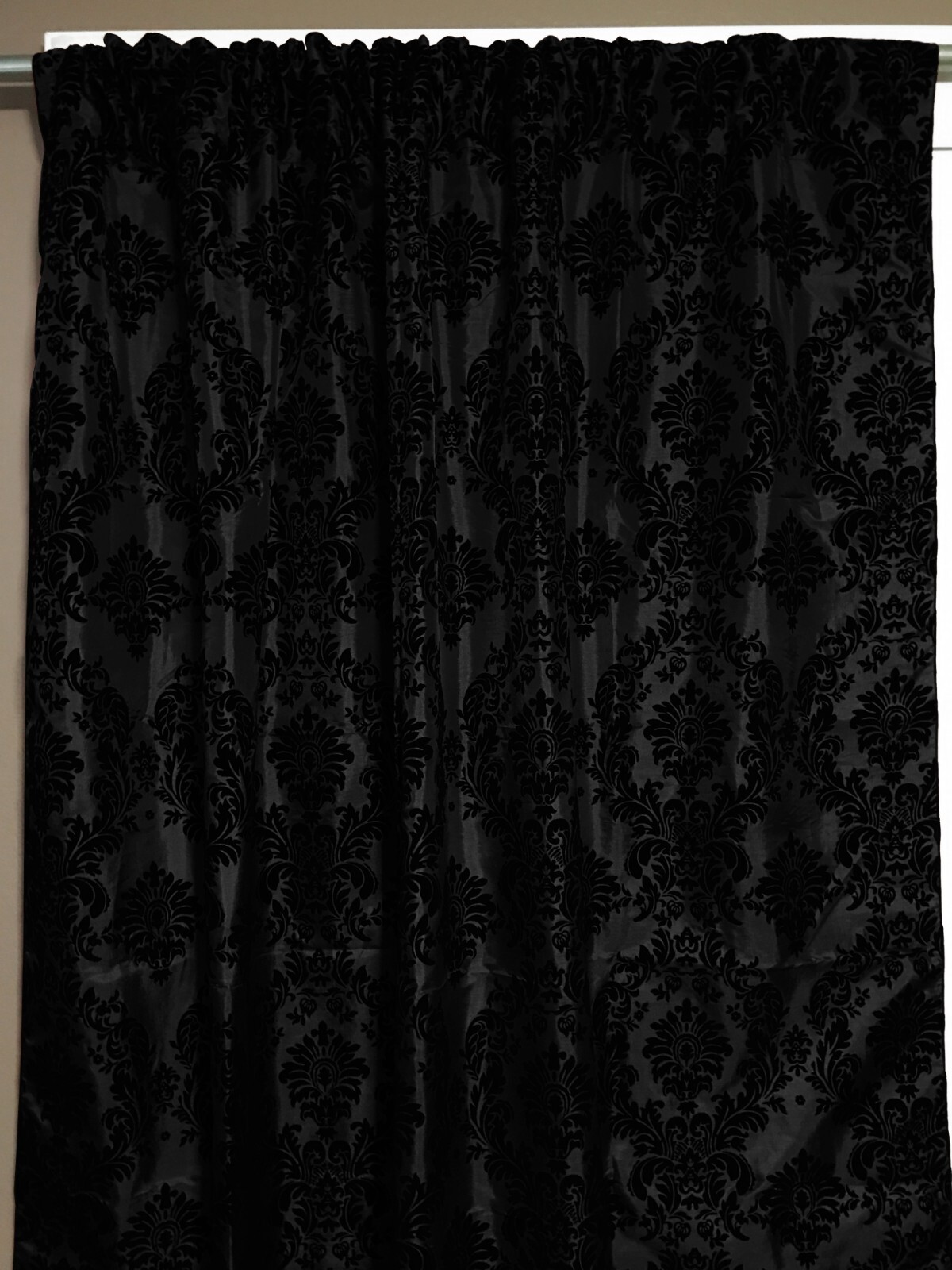 Taffeta Flocking Damask Curtain Panel/Window/Treatment/Photography Backdrop