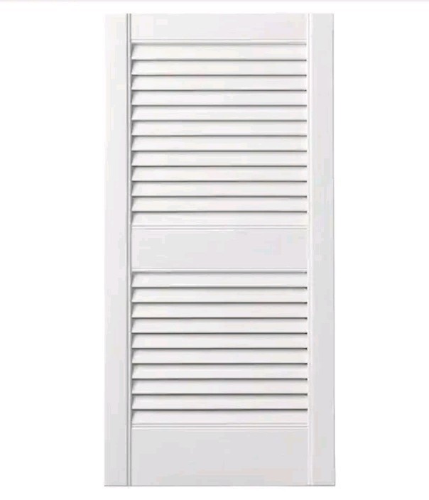 4 Ply Gem 15 in. x 39 in. Open Louvered Polypropylene Shutters 2 Pair In White