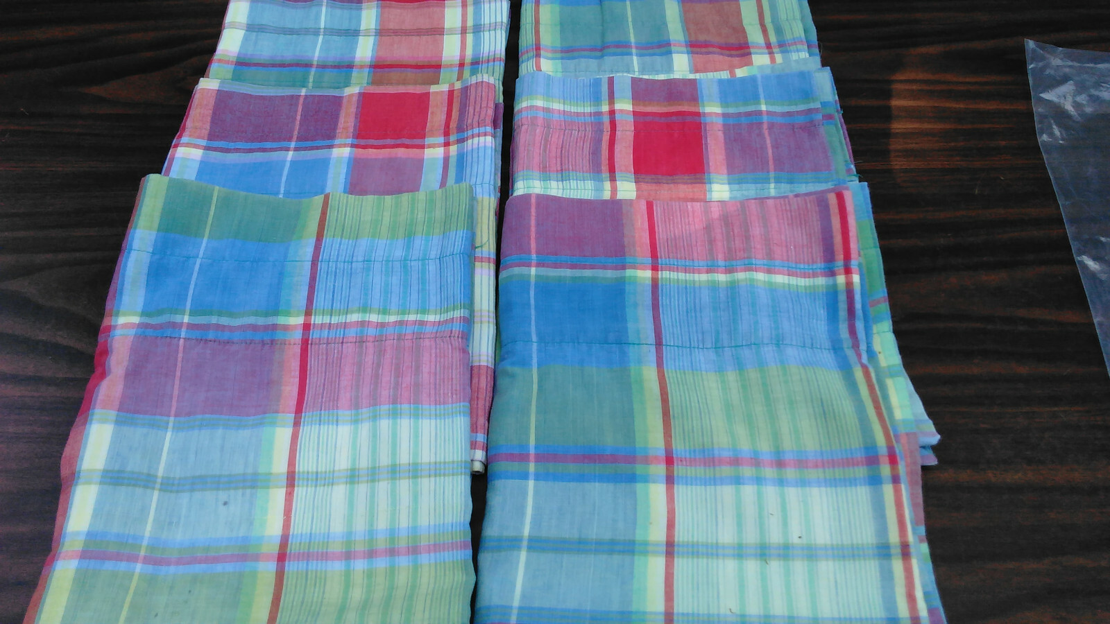 Vintage Spinnaker Madras Plaid-Ralph Lauren-Lined Valances 6 available-Boys Room