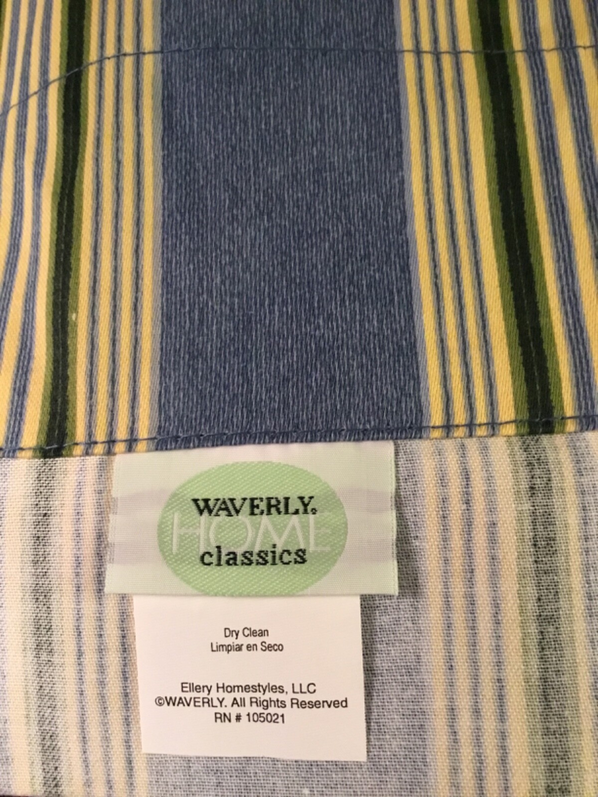 WAVERLY Valance ~ Amanda Blue Stripe ~ 77″ x 17″ ~ Lot of 2