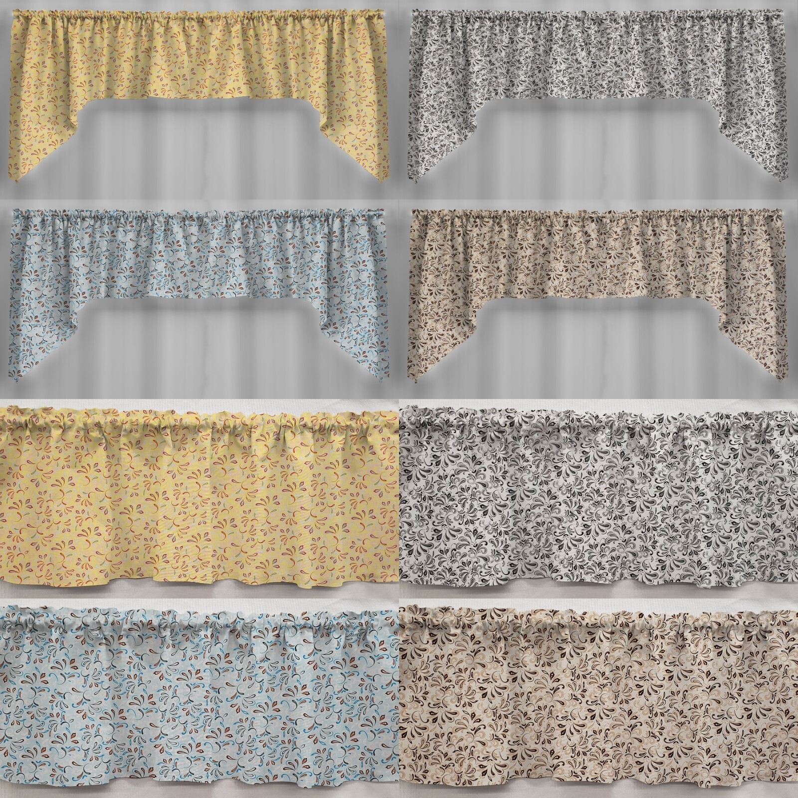 Paisley Valances, Curtains or Swags (4 Colors Available)