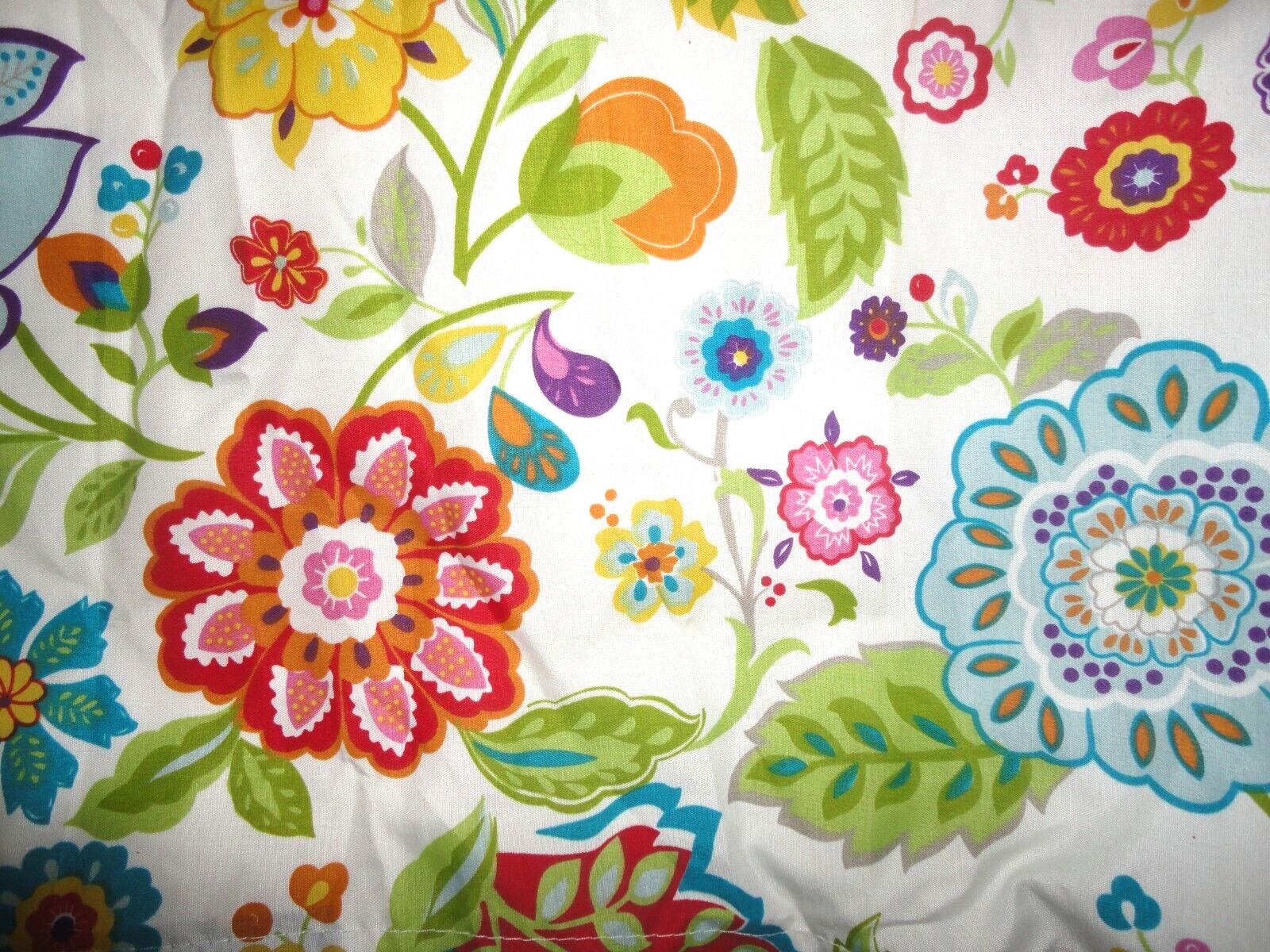 Greenland Home Astoria BLUE RED YELLOW FLORAL (2) CURTAINS PANELS 40 X 84
