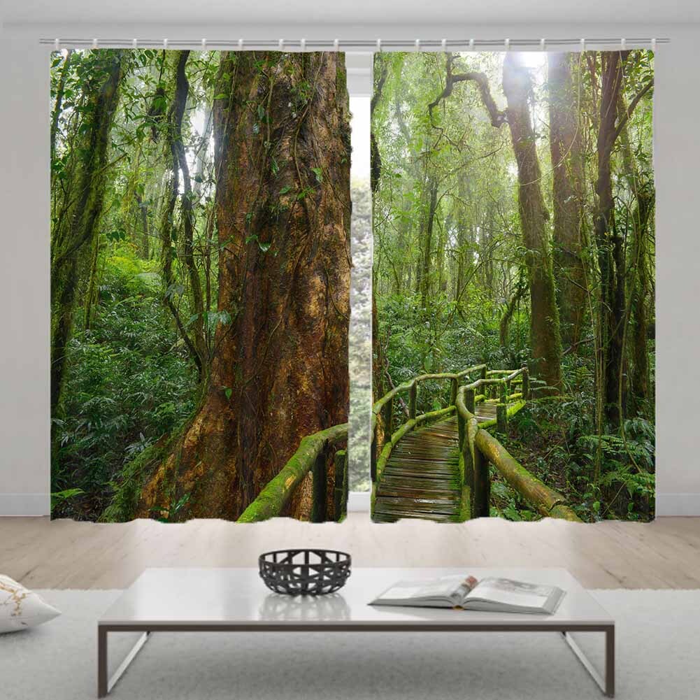 Miscellaneous Grain 3D Curtain Blockout Photo Printing Curtains Drape Fabric