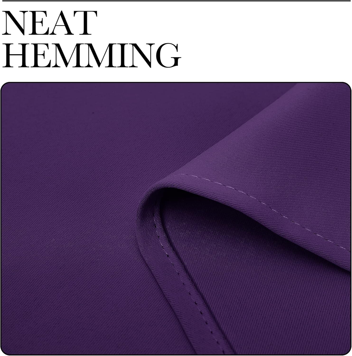 2PCS Royal Purple 84″L x 34″W Protection Privacy Darkening Curtains For Bedroom