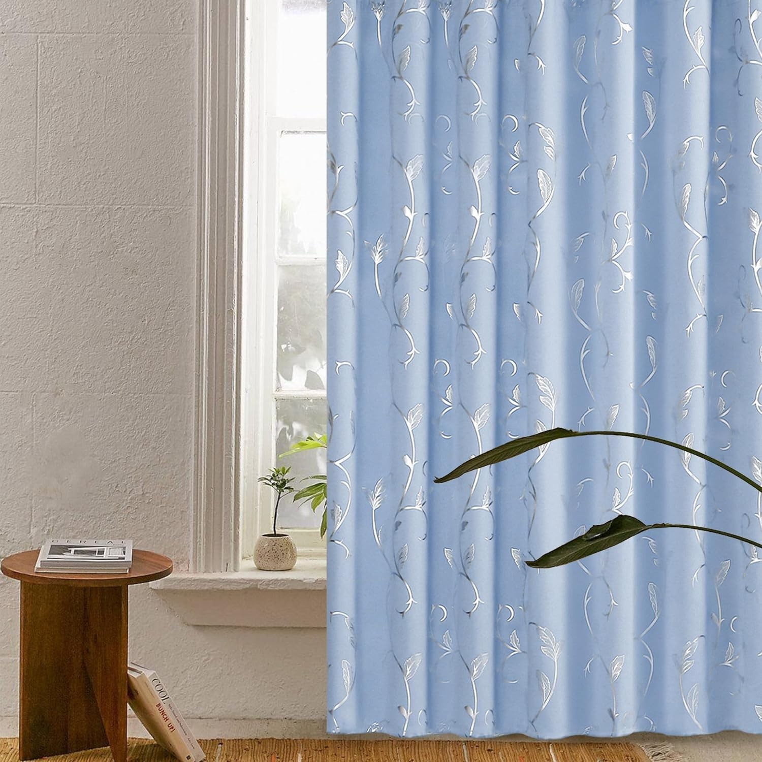 Room Divider Curtains Extra Wide Blackout Curtains, Vine Patterned Sliding Do…