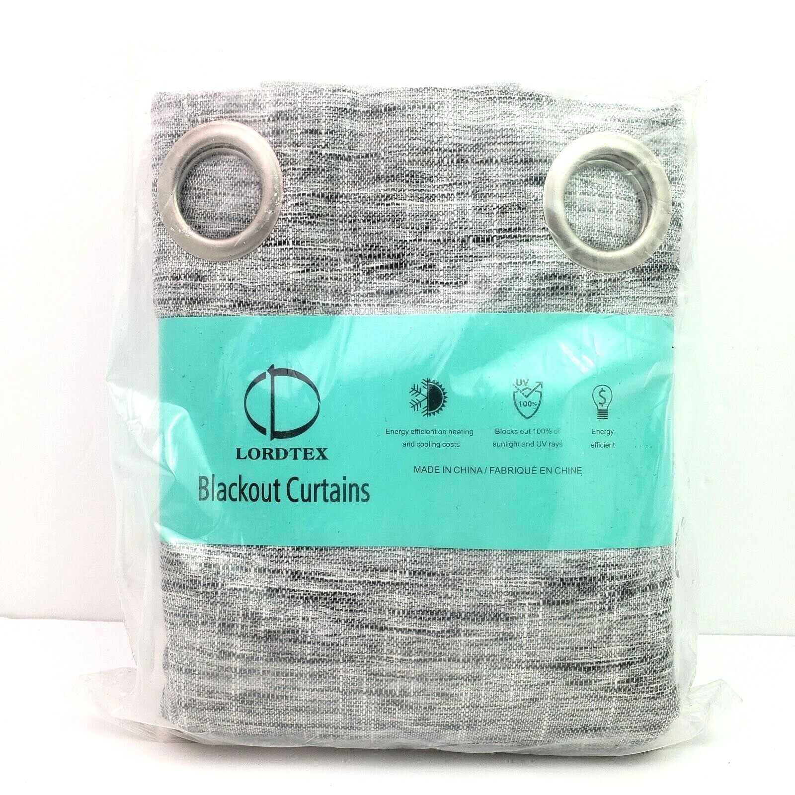 Lordtex Miami Energy Efficient Grey Grommet Blackout Panels Curtains BC003-5272