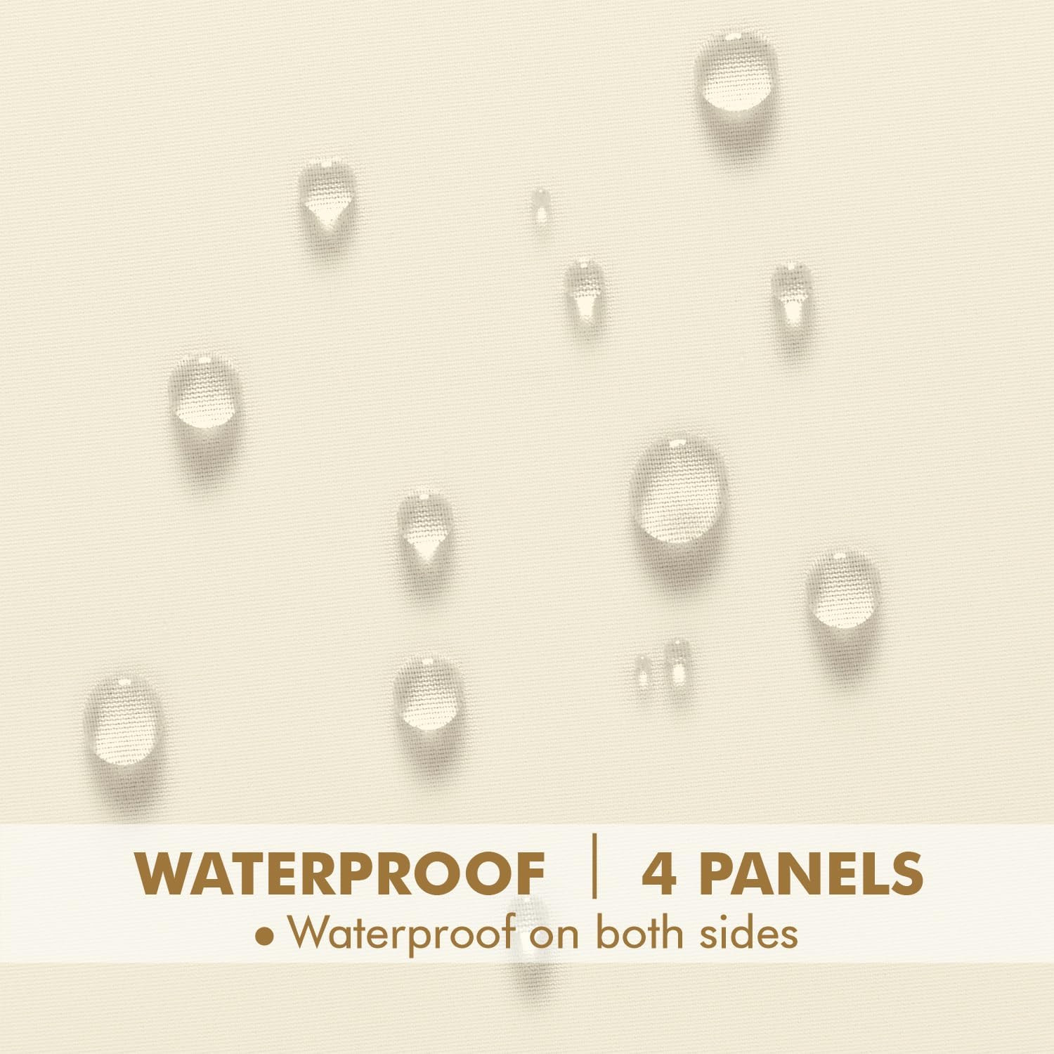 MIULEE Outdoor Curtain for Patio Waterproof, 4 Panels 54 x 84 Inch – Grommet Out