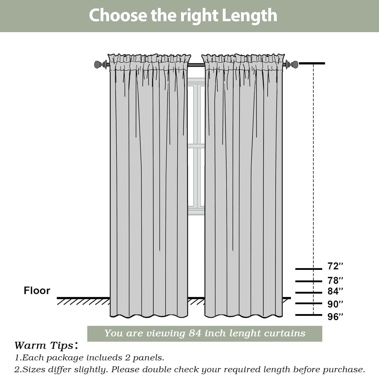 OWENIE White Sheer Curtains 84 Inches Long 2 Panels Set, Sheer White Curtains fo