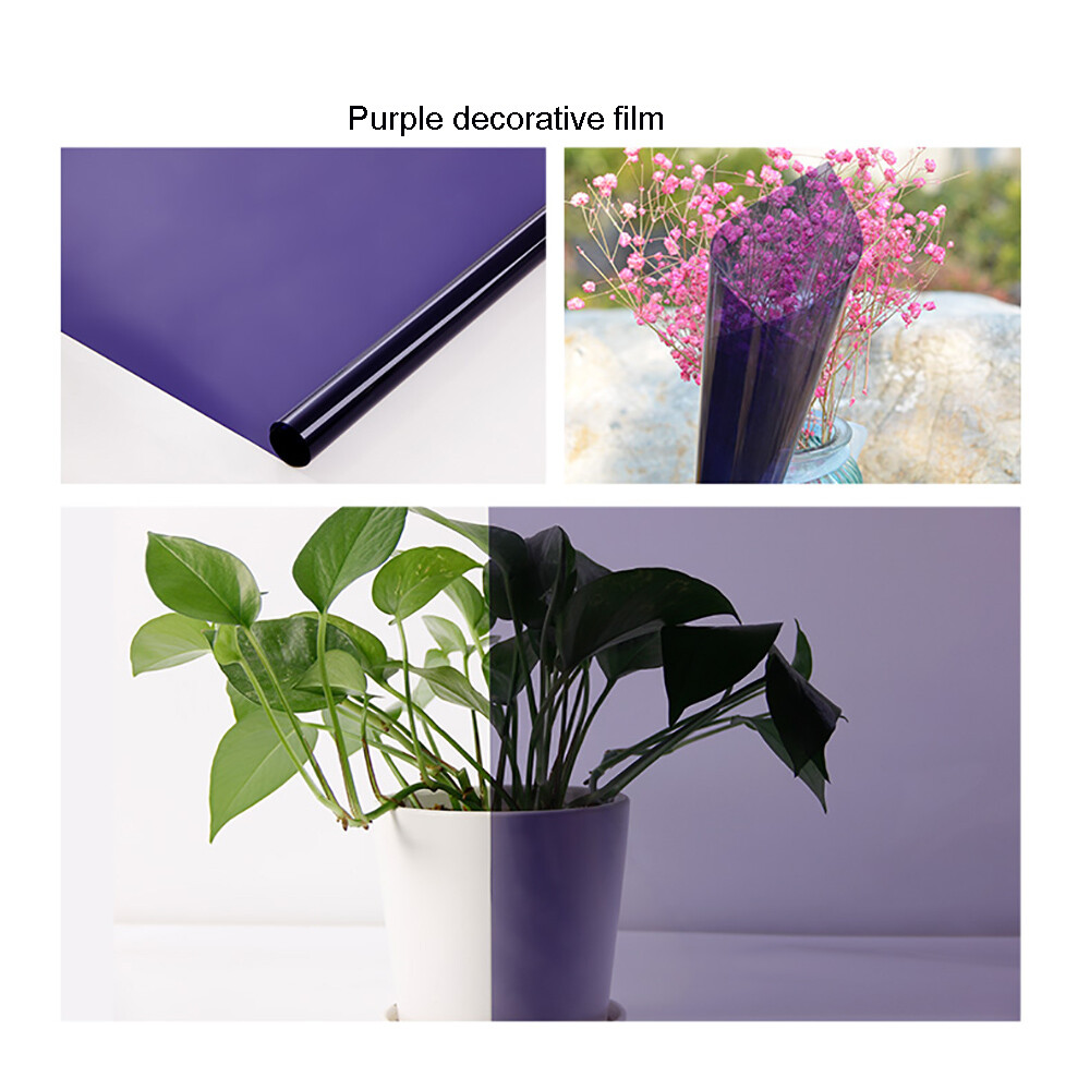 Purple Window Film PET House Glass Decorative Building Film Adhesive HOHOFILM