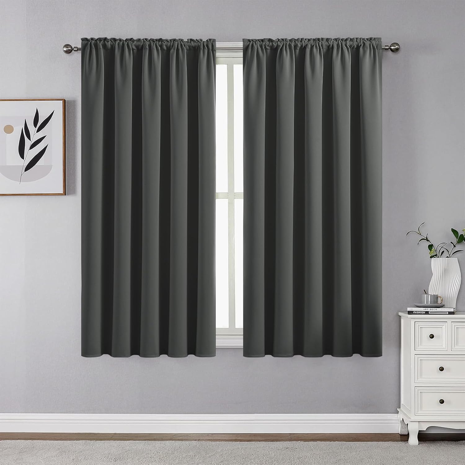 CUCRAF Dark Grey Blackout 52"W x 45"L (Pack of 2),