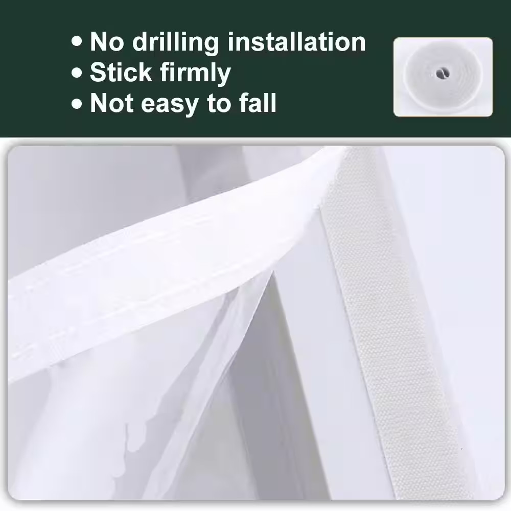 47 In. X 59 In. Indoor Window Insulation Kit with Zipper for Winter Keep Cold Ou