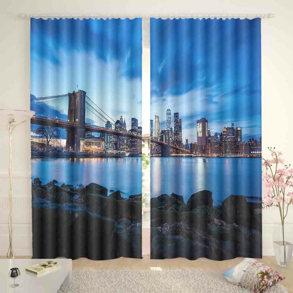 Apron Calculation Sky 3D Curtain Blockout Photo Printing Curtains Drape Fabric