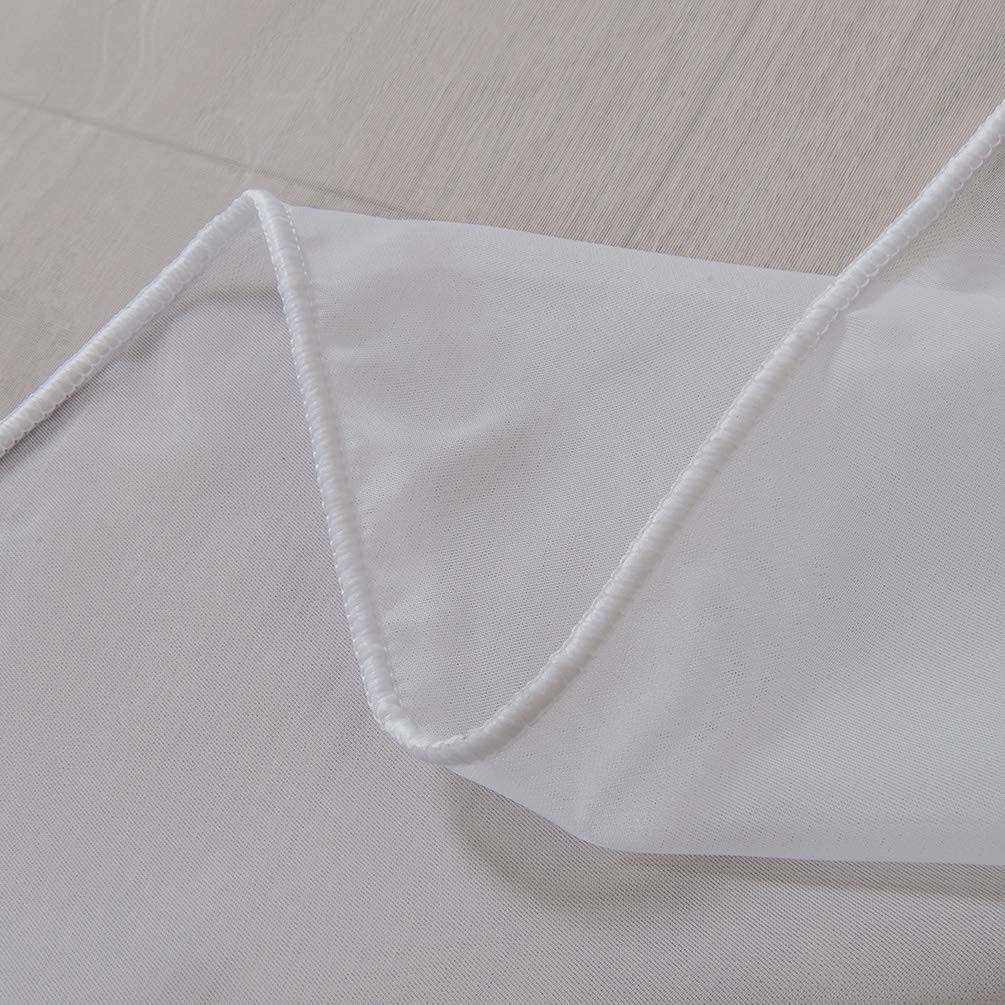 1 Panel Tab Top Sheer Drapery – Girls Room Sheer Voile Curtains – White 57(H)…