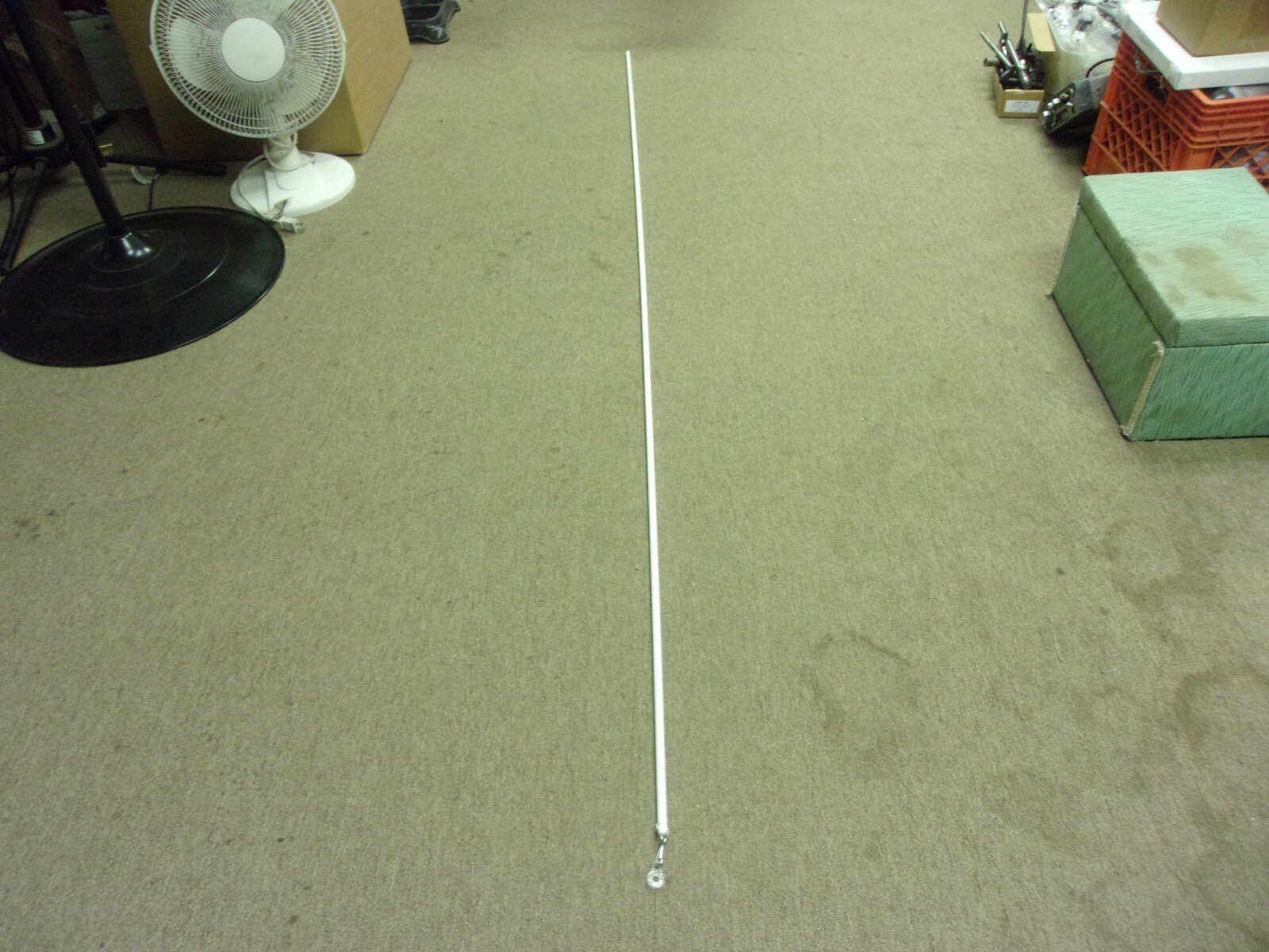 84″ Fiberglass Baton W/Snaphook & Adapter FBSA-20-2884W White 3/8 Dia.