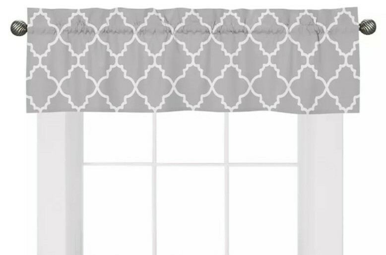 LINED WINDOW VALANCE 42X12 TAN PUPPIES DOG TOY TREAT BONE PAW PRINT PLAY BALL