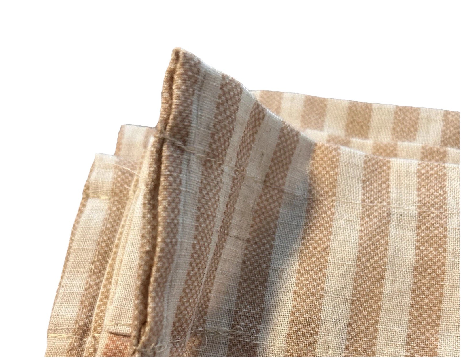 CURTAIN PANELS Linen Blend 26”Wx36”(SIX PANELS) Tan and Beige Striped