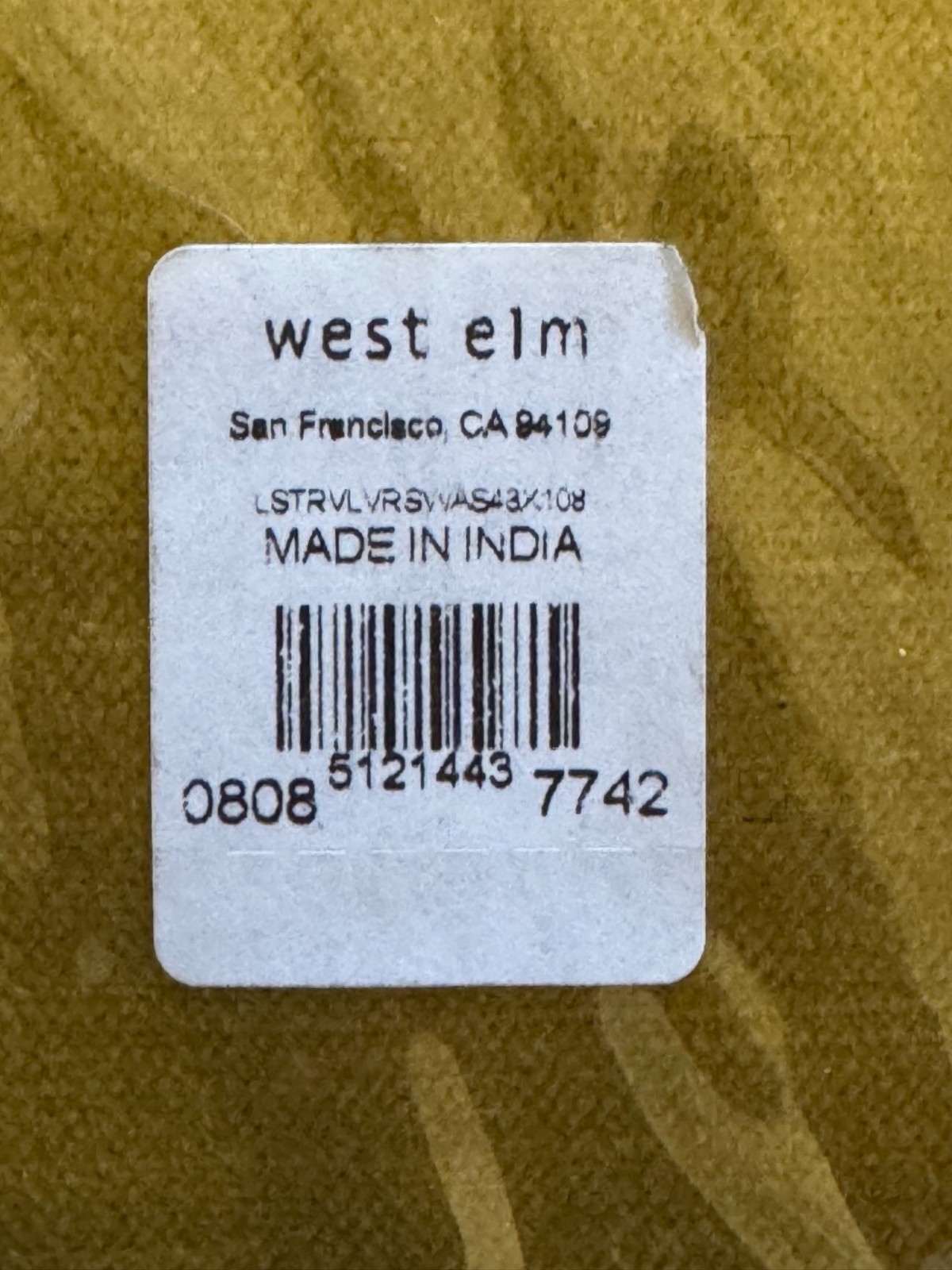 West Elm NIP Luster Velvet Curtain, Set of 2, Wasabi, 48″ x 108″, New
